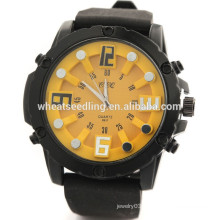 5 Colors men's big dial thin rubber sport watch